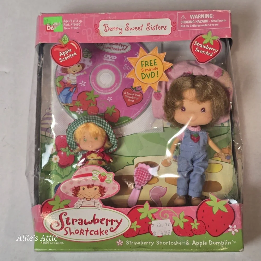 Strawberry Shortcake Berry Sweet Sisters DVD Apple Dumpling Vintage Toy Doll New